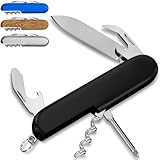 Small Pocket Knife 6 in 1 - Keychain Multitool - Compact Kids Pocket Knife with Bottle Opener, Can Opener, Corkscrew, Phillips Screwdriver - EDC Gift for Men, Women, Camping, Hiking, Travel - 5005 B