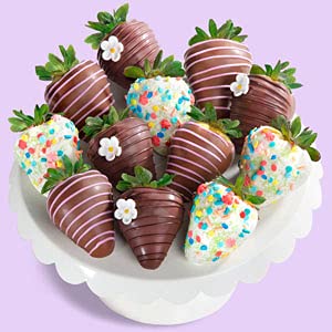12 Piece Joy of Spring Chocolate Covered Strawberries