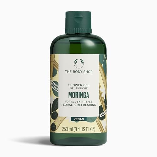 The Body Shop Moringa Shower Gel - Floral & Refreshing For All Skin - Vegan - 8.4 Fl Oz