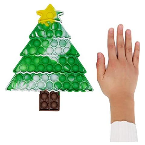 YP Gadgets XL Christmas Xmas Pop Fidget Sensory Toys|4 Styles|Fidget Toys for Fidget Advent Calendar 2021|Fidget Toys Anxiety Relief|Sensory Toys for Autism|Fidget Poppers Autism Toys (Xmas Tree) Cover