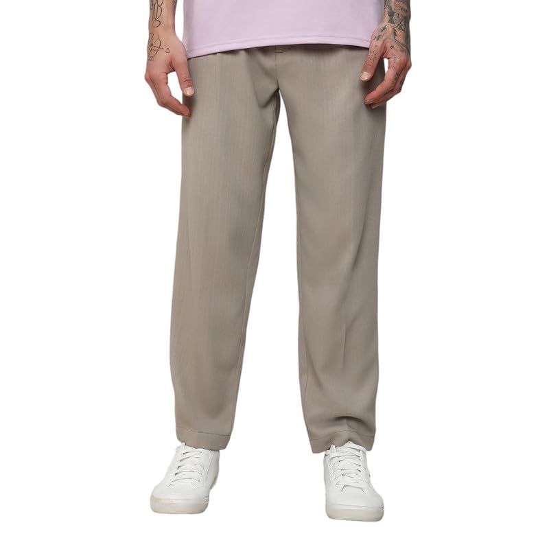Campus SutraMen's Regular Fit Mid Rise Trouser