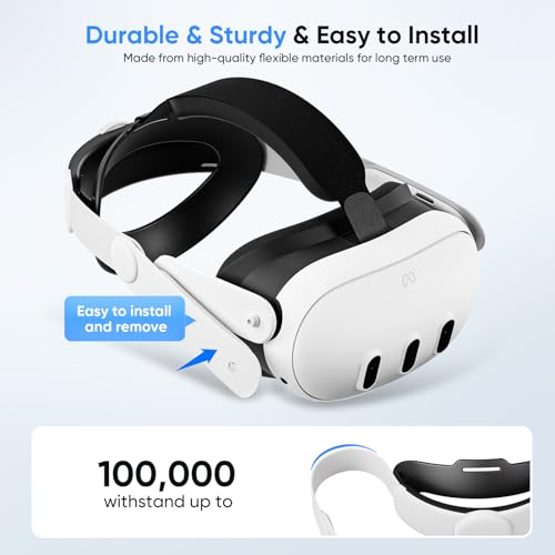 Image of Sonicgrace S3 Air Comfort Head Strap Compatible with Meta Quest 3 and Quest 3S, Adjustable Lightweight Durable Replacement Strap Accessories