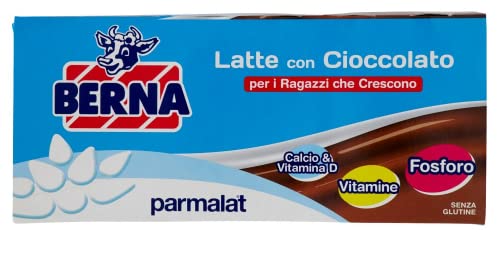 Parmalat Berna Latte Con Cioccolato - Leche con chocolate (3 x 200 ml)