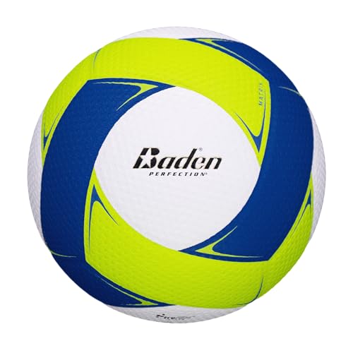 Baden | Matrix | Nylon Wound | Professional Indoor Composite Volleyball | Official Size & Weight (Matrix, Yellow/Blue/White)