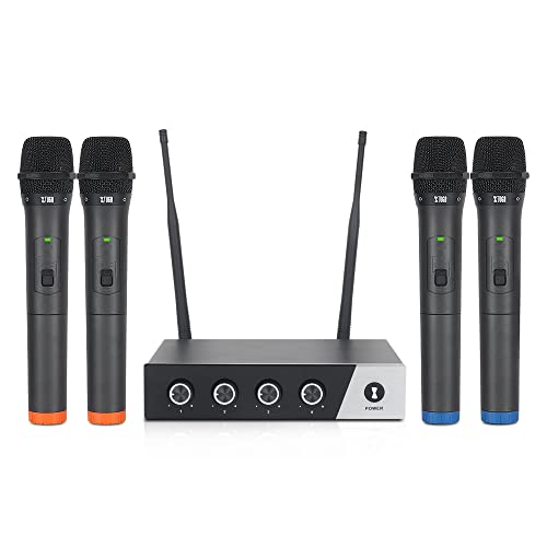 Amazon.co.jp: XTUGA S400 ワイヤレスマイク システム、4 つの手持ち型