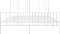 Vista 5 de Metal Bed Frame with Headboard Bed Frame Full Platform Bed Full Metal Bed Frames Full Bed Frame with Headboard and Footboard White 59.8"x78.7