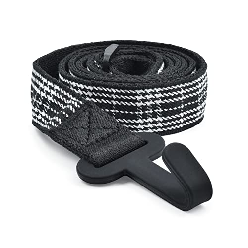 Image of CLOUDMUSIC Ukulele Strap Clip On No Drill J Hook For Soprano Concert Tenor Baritone With Hawaiian Colorful Floral Pattern (Black Strip)