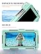 Lanhiem Wasserdicht Handyhülle IP68 Universelle Tauchen Professionelle Handy Unterwasser Hülle Wasserfeste tief 15M für iPhone Samsung Huawei Xiaomi Schnorcheln Surfen Case, Blau-Weiß