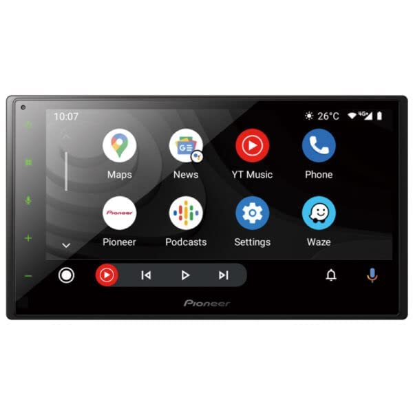 Image of Pioneer AV Receiver DMH-A5450BT-cr, 17.3 cm (6.8) WVGA Capacitive Touchscreen, Wireless Apple CarPlay, Android Auto, USB, Auxiliary, Bluetooth, 2 Channels, 2E+2 Watts, 1374 Grams