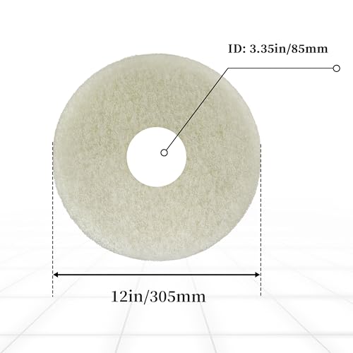 Image of Polish Orbiter Pad 437.051 for Oreck 550MC Orbiter Floor Machine，12 inch Diameter,White