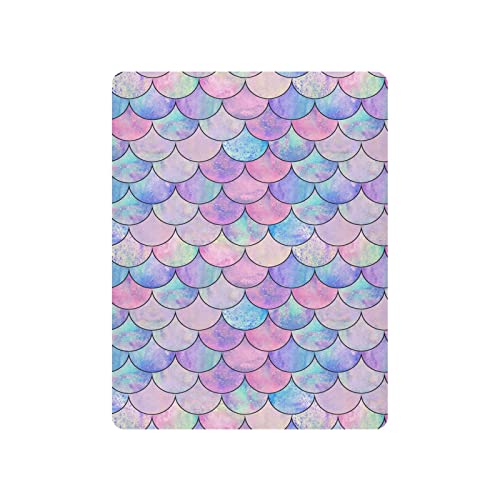 Image of Mermaid Fish Scale Crib Sheets for Boys Girls Pack and Play Sheets Super Soft Mini Crib Sheets Fitted Crib Sheet for Standard Crib and Toddler Mattresses Baby Crib Sheets for Girls Boys, 52x28IN