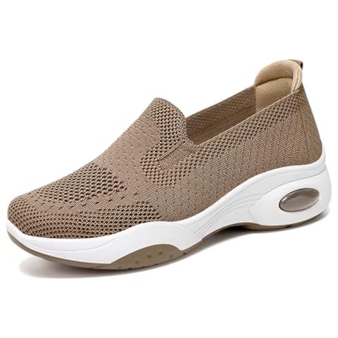 Padgene Women Walking Shoes Sock Sneakers Slip-On Breathable Mesh Trainers Women's Comfortable Casual Ladies Air Cushion Athletic Shoes Running Jogging Shoes Cover