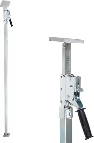 Mytee Products Barra de carga de gato de carga de 86 a 114 pulgadas con tubo de acero cuadrado soldado y patas de goma pivotantes atornilladas,