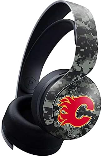 Skinit Decal Gaming Skin Compatible with Pulse 3D Wireless Headset for PS5 - Officially Licensed NHL Calgary Flames Jersey Design