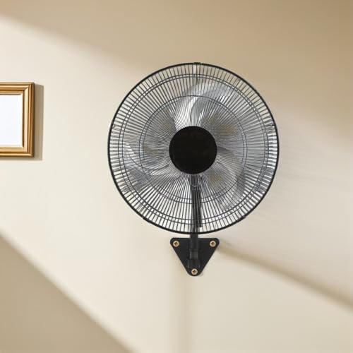 Support mural ventilateur industriel Veemoon en fer robuste noir - 7