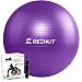 REEHUT Anti-Burst Core Exercise Ball for Yoga, Balance, Workout, Fitness w/Pump (Purple, 55CM)