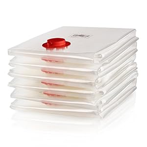 Blumtal XL vacuümzakken voor kleding (set van 6) – 100 x 80 cm – vacuüm kledingzakken, vacuümzakken voor tot 90…