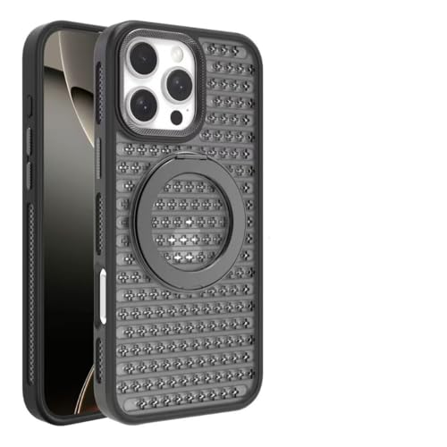 HJZSZX iPhone 14p MbV }OlbgOP[X CX[d ʋCJo[ (iPhone 14p / ubN)