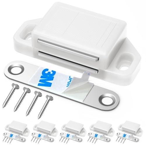 Tonitrui Schrank Magnetic Catch Magnetic Cabinet Tür Catch Magnetic Cabinet Latch für Küche Schublade Magnete Geschlossen zu Bleiben Magnetic Catch Schrank für Schublade(Weiß 6 Stück)
