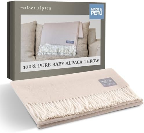 Maloca Alpaca 100% Baby Alpaca Herringbone Throw Blanket – Best Herringbone