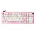 EPOMAKER RT100 97 Tasti Guarnizione BT5.0/2.4G/USB-C Tastiera Meccanica da Gioco con Schermo Personalizzabile, Presa Hot Swappable, Batteria 5000mAh per Win/Mac (Sea Salt Silent Switch, RT100 Rosa)