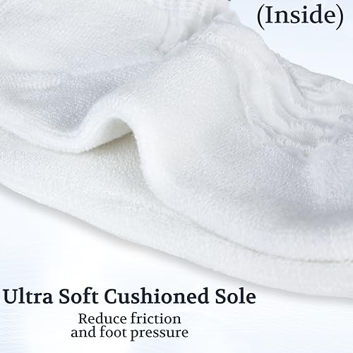 +MD Diabetic Socks for Men Women 6 Pairs,Non-Binding Top Extra Wide Ankle/Crew Socks, for Edema Circulator 9-11 10-13 13-154