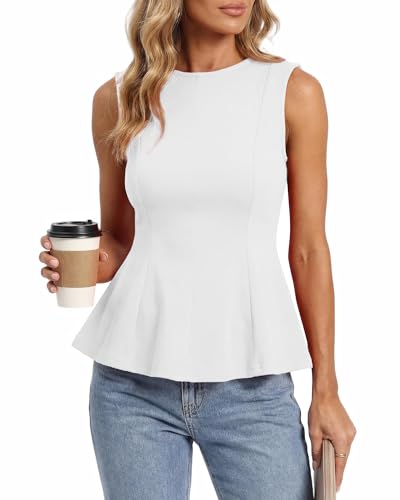 BTFBM Womens Summer Tops 2026 Business Casual Outfits Crew Neck