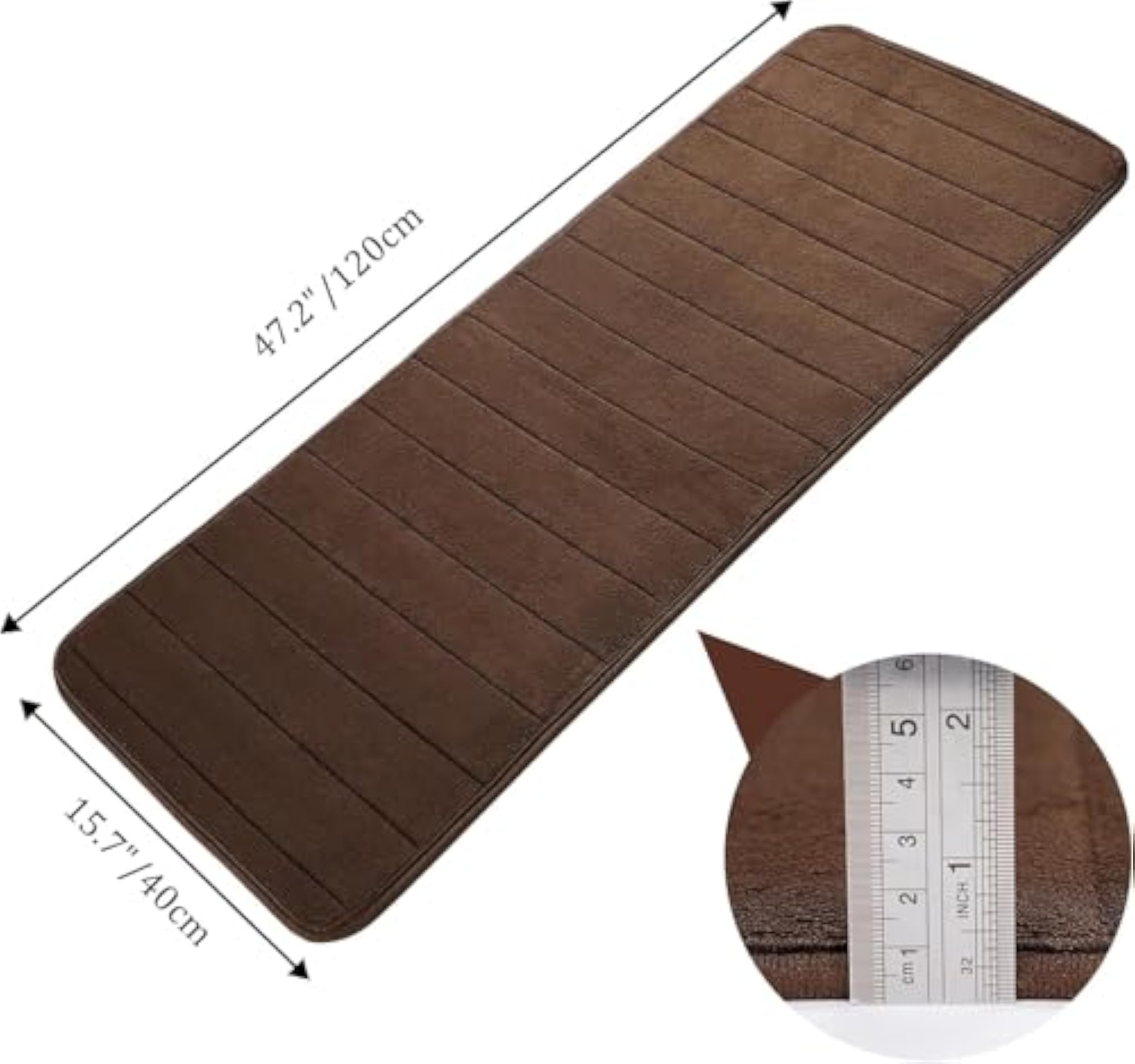 Buganga Foam Bathroom Rugs, Machine Washable & Quick Drying