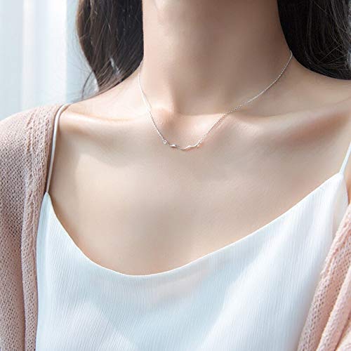 Colliers de pendentif de forme de vague anti irritation cou - 3