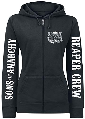 Sons Of Anarchy Reaper Crew Chaqueta con capucha Mujer Negro XL