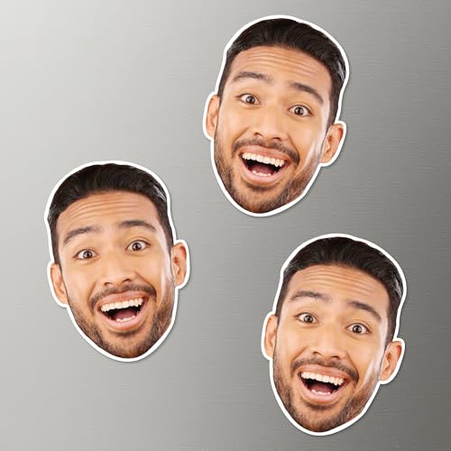 Imanes decorativos personalizados set 12 caras divertidas miniatura 1