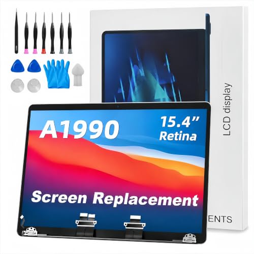 Image of A1990 Screen Replacement A1990 LCD for 15 inches MacBook 2018 2019 Year 2560x1600 Replacement LCD Full Assembly for EMC 3215 3359 Space Grey