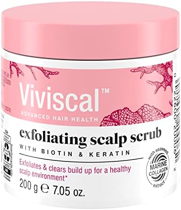 Viviscal Exfoliating Scalp Scrub, Clarifying Scrub with Biotin & Keratin, Promote Fuller & Healthier Hair Growth, Gentle Exfoliating Scalp Treatment, 200g (7.05 oz.)
