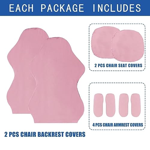 Image of SARAFLORA 2 Pack Gaming Chair Cover, Stretchable Computer Cover Removable Office for Armchair, Swivel Chair, Boss Spandex Slipcovers, Pink (BGYT-M2-Brown)