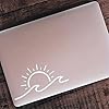 2 x 15 x 7 cm Sun and Wave Car Sticker Vinyl Sticker, Adhesive for Car Bumper, Window, Truck, Laptop - Beach Theme Vehicle Accessories|# AZ277 (White) #4