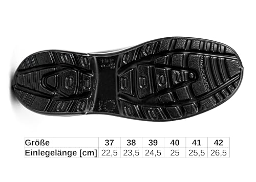 HEYO Damen Gummistiefel Halbhoch Regenstiefel Wasserdicht Gefüttert Stiefel Stiefeletten für Herbst Winter Jessy (Schwarz, EU Schuhgrößensystem, Erwachsene, Numerisch, M, 38)