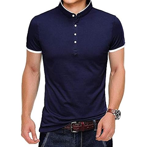 Tansozer Polo Shirts Mens T Shirts Short Sleeve Shirts Regular Fit Casual Golf Polo Shirts for Men Summer Tshirts Blue 2XL Cover