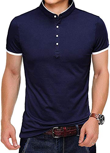Tansozer Polo Shirts Casual T-shirt heren slim fit T-shirt poloshirt
