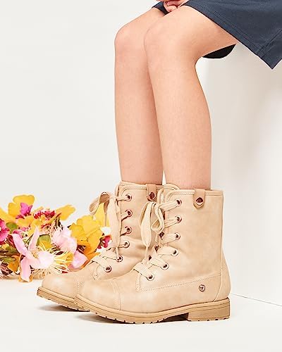 Roxy Girls Bruna Combat Boot, Champagne, 2 Big Kid | Image 6
