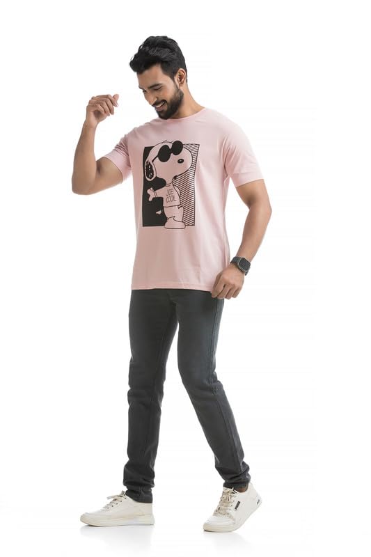 Image of Men's T Shirt Cotton Unique Chest Printed Regular and Relaxed Fit Half Sleeves Breathable Soft Fabric Standard Length Comfortable, Trending, Stylish & Modern Casual Wear