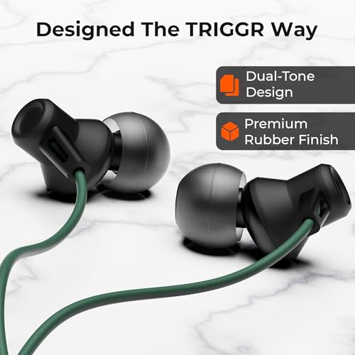 Image of Zing Type-C Wired Earphones with HD Mic, BassXpand Technology, 13mm Dynamic Drivers, IPX4 Water Resistant, Magnetic Earbuds, in-Line Controls, 1.2m Cable - Combat Green