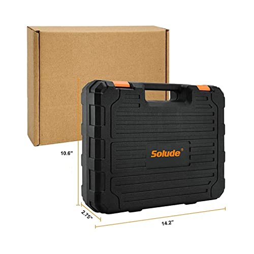 SOLUDE Home Repair Tools Set,82 Pieces General Household Hand Basic Tool Kit with Plastic Toolbox Storage Case