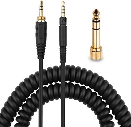 weishan HD598 Cable Coiled Aux Cord Replacement for Sennheiser HD598 Cs HD599 HD569 HD579 HD558 HD518 Headphone Audio Cable with 6.35mm Adapter 4 to 12ft Long