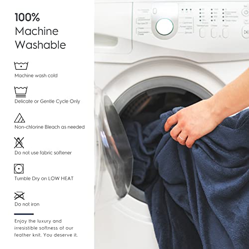 Tafts Throw Blankets - Ultra Plush 320Gsm - Soft, Ultra Comfy, Fluffy And Fuzzy - Plush Blankets And Throws For Couch, Bed & Living Room - All Seasons -Throw Size - Slate Blue #TOP4