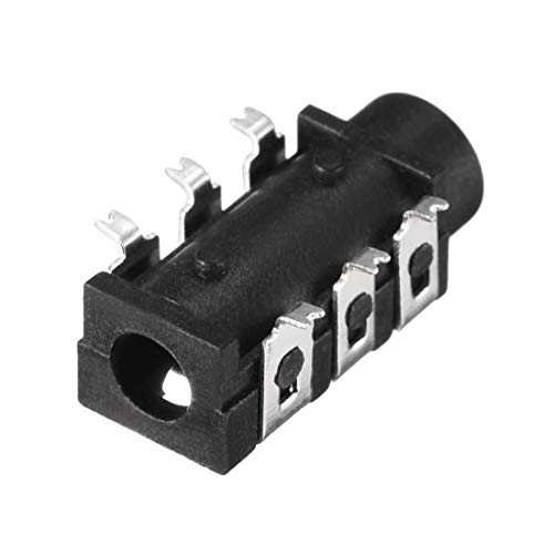 uxcell conector jack de audio 3.5 mm 6 pines 5 piezas miniatura 3