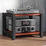 Meuble audio spacieux : ce meuble stéréo audio offre une grande surface for tous vos appareils. Sa conception à plusieurs niveaux convient aussi bien comme meuble stéréo que comme support multimédia AV.