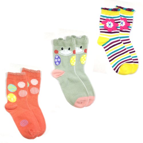 Wrapables Animal Toddler Socks Set of 3, Duck (XL)