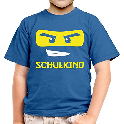 Schulkind T-Shirt für Jungen - Einschulung T-Shirt 2024 - Perfektes Abschiedsgeschenk aus dem Kindergarten - Outfit für den ersten Schultag 128 Blau