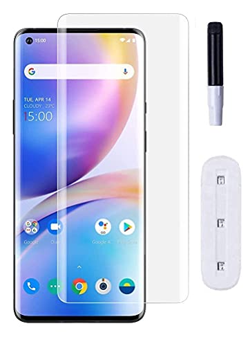 Image of OCTRIX Tempered Glass Design for Oppo Reno 5 Pro 5G Advanced Border Less Full Edge to Edge 3D Curved UV Screen Protector and Easy Installation Kit (Pack of 1)- By Blackwik