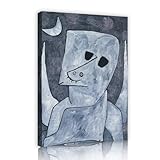 リビングルーム用抽象ポートレートアートキャンバスプリントポールクレーウォールアートポスターベッドルームオフィスホームデコレーション用現代キャンバスペインティング65x98cmインナーフレーム